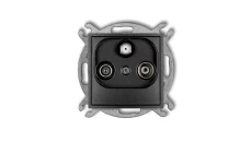 ICON Mechanizm gniazda abonenckiego RTV-SAT przelotowego 10dB grafitowy 11IGSP