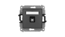 ICON Mechanizm gniazda pojedynczego USB A-B 2.0 grafitowy mat 28IGUSB-3