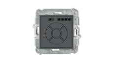 ICON Mechanizm elektronicznego sterownika roletowego (ster. lokalne i pilotem, ster. strefą i podstrefą) grafitowy mat 28ISR-4