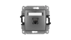 ICON Mechanizm gniazda komputerowego pojedynczego 1xRJ45, kat. 7, ekranowane, 8-stykowy grafitowy 11IGK-9
