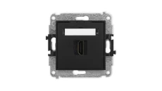 ICON Mechanizm gniazda pojedynczego HDMI 2.0 czarny mat 12IHDMI-3