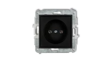 ICON Mechanizm gniazda pojedynczego bez uziemienia 2P (bez przesłon torów prądowych) czarny mat 12IGP-1