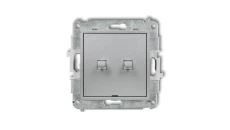 ICON Mechanizm łącznika zwiernego, świecznikowego styl amerykański (bez pikt., wspólne zasilanie) srebrny metalik 7IWPUS-44.1