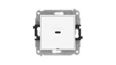 ICON Mechanizm gniazda pojedynczego 1xUSB C-C, bez pola opisowego biały IGUSBBO-7