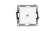 ICON Mechanizm gniazda komputerowego pojedynczego 1xRJ45, kat. 5e, 8-stykowy, bez pola opisowego biały IGKBO-1