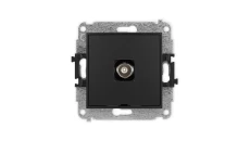 ICON Mechanizm gniazda pojedynczego BNC, bez pola opisowego czarny mat 12IGBNCBO-1