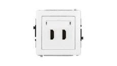 DECO Mechanizm gniazda podwójnego HDMI 2.0, biały mat 25DHDMI-4