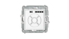 MINI Mechanizm elektronicznego sterownika roletowego (przycisk centralny/dodatkowy) biały mat 25MSR-6