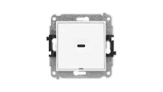 MINI Mechanizm gniazda pojedynczego 1xUSB C-C, bez pola opisowego biały mat 25MGUSBBO-7
