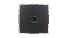 Simon Basic Gniazdo telefoniczne RJ11 uniwersalne pojedyncze (moduł). czarny BMTU.01/49