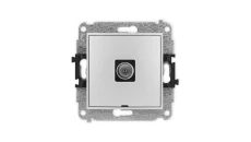 ICON Mechanizm gniazda antenowego pojedynczego TV, bez pola opisowego srebrny metalik 7IGTVBO-1