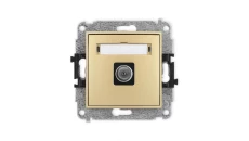 ICON Mechanizm gniazda antenowego pojedynczego TV złoty 29IGTV-1