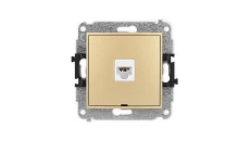 ICON Mechanizm gniazda komputerowego pojedynczego 1xRJ45, kat. 6A, 8-stykowy, bez pola opisowego złoty 29IGKBO-7