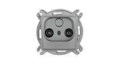 ICON Mechanizm gniazda abonenckiego RTV przelotowego 9dB srebrny metalik 7IG9P
