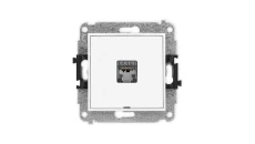 ICON Mechanizm gniazda komputerowego pojedynczego 1xRJ45, kat. 6, ekranowane, 8-stykowy, bez pola opisowego biały IGKBO-5