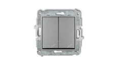 ICON Mechanizm łącznika podwójnego schodowego srebrny metalik 7IWP-33