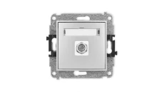 ICON Mechanizm gniazda antenowego pojedynczego typu F (SAT) niklowany srebrny metalik 7IGF-1