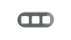 ICON Ramka uniwersalna potrójna okrągła - efekt szkła (ramka: grafitowa spód: grafitowy mat) 28-28-IRSO-3