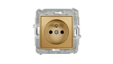 ICON Mechanizm gniazda pojedynczego z uziemieniem 2P+Z (przesłony torów prądowych) złoty 29IGP-1zp