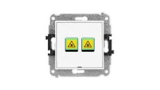 ICON Mechanizm gniazda światłowodowego/optycznego podwójnego, bez pola opisowego biały IGOPBO-2