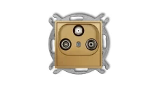 ICON Mechanizm gniazda abonenckiego RTV-SAT przelotowego 10dB złoty 29IGSP
