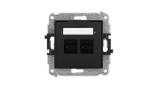 ICON Mechanizm ładowarki USB podwójnej 2xUSB C, 20W max. czarny mat 12ICUSB-7