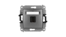 ICON Mechanizm gniazda pojedynczego HDMI 2.0 grafitowy 11IHDMI-3