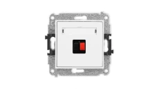 ICON Mechanizm gniazda głośnikowego pojedynczego biały IGG-1