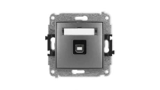 ICON Mechanizm gniazda pojedynczego USB A-B 2.0 grafitowy 11IGUSB-3
