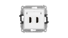 ICON Mechanizm gniazda podwójnego HDMI 2.0 biały IHDMI-4