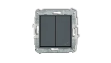 ICON Mechanizm łącznika jednobiegunowego ze schodowym (wspólne zasilanie) grafitowy mat 28IWP-10.1