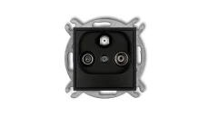 ICON Mechanizm gniazda abonenckiego RTV-SAT przelotowego 10dB czarny mat 12IGSP