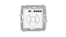 ICON Mechanizm elektronicznego sterownika roletowego (przycisk centralny/dodatkowy) biały mat 25ISR-6