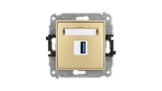 ICON Mechamizm gniazda pojedynczego USB A-A 3.0 złoty 29IGUSB-5