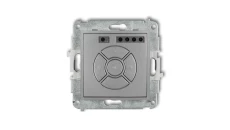 ICON Mechanizm elektronicznego sterownika roletowego (przycisk centralny/dodatkowy) srebrny metalik 7ISR-6