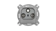 ICON Mechanizm gniazda abonenckiego RTV-SAT końcowego 1,5dB srebrny metalik 7IGS