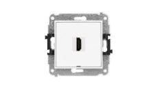 ICON Mechanizm gniazda pojedynczego HDMI 2.0, bez pola opisowego biały IHDMIBO-3