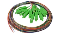 Pigtail światłowodowy FO SM SC/APC 9/125 Easy Strip 2m Zestaw 12 sztuk kolorowe