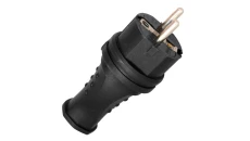 Wtyczka Gumowa czarna 16A 230V IP44 hermetyczna