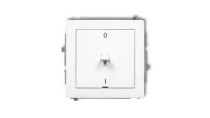 DECO Mechanizm łącznika dwubiegunowego w stylu amerykańskim, biały mat 25DWPUS-9