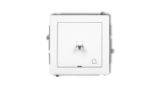 DECO Mechanizm łącznika zwierny dzwonek w stylu amerykańskim, biały mat 25DWPUS-4