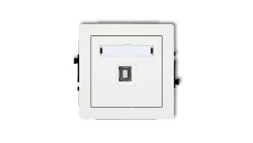 DECO Mechanizm gniazda pojedynczego USB A-B 2.0, biały mat 25DGUSB-3