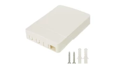 Gniazdo abonenckie światłowodowe FO FTTH na 2 adaptery SC simplex z tacką