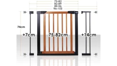 BRAMKA BEZPIECZEŃSTWA G2 +7+14cm HANKSKIDS