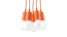 Lampa wisząca DIEGO 5 pomarańczowy SL.0586 SOLLUX
