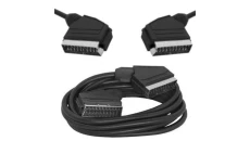 Kabel Audio-Video EURO SCART (wtyk 21-pin / wtyk 21-pin) czarny 1,5m