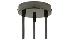 ROZETA DECO 3X METAL CYLINDER CZARNA PER ŁA