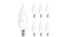 Żarówka LED E14 230V 4W świecowa 320lm biała ciepła komplet 6szt 75.0441