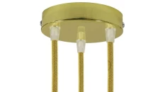 ROZETA DECO 3X METAL CYLINDER ZŁOTA