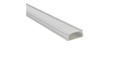 Profil LED natynkowy anod. aluminiowy 2m z kloszem, zaślepkami i uchwytami, dla taśm do 10mm komplet 5 sztuk PROMOCJA